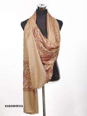 Natural Color Kashmiri Stole