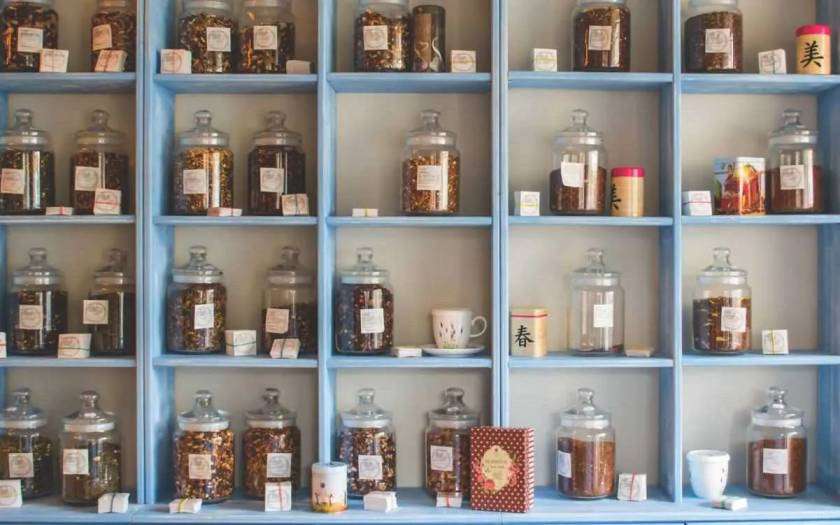 Different glass jars to store saffron, to preserve the aroma of saffron